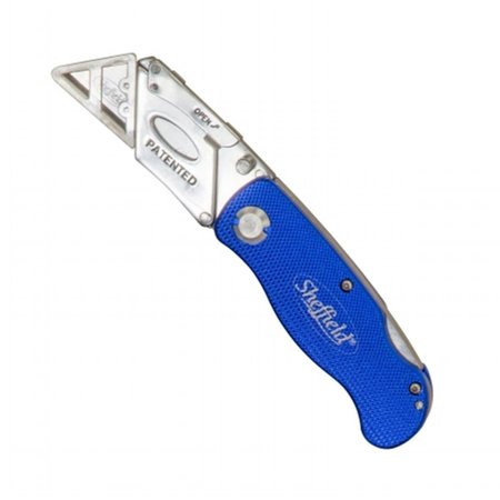 GREAT NECK Great Neck Saw 12113 One-Hand Opening Lock-Back Utility Knife - Blue 12113